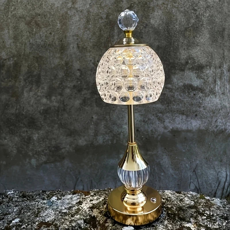 Table Lamp | Crystal-Inspired Shade & Touch Dimming