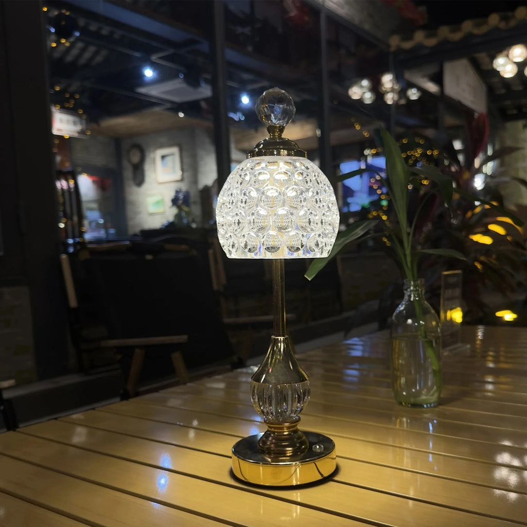 Table Lamp | Crystal-Inspired Shade & Touch Dimming