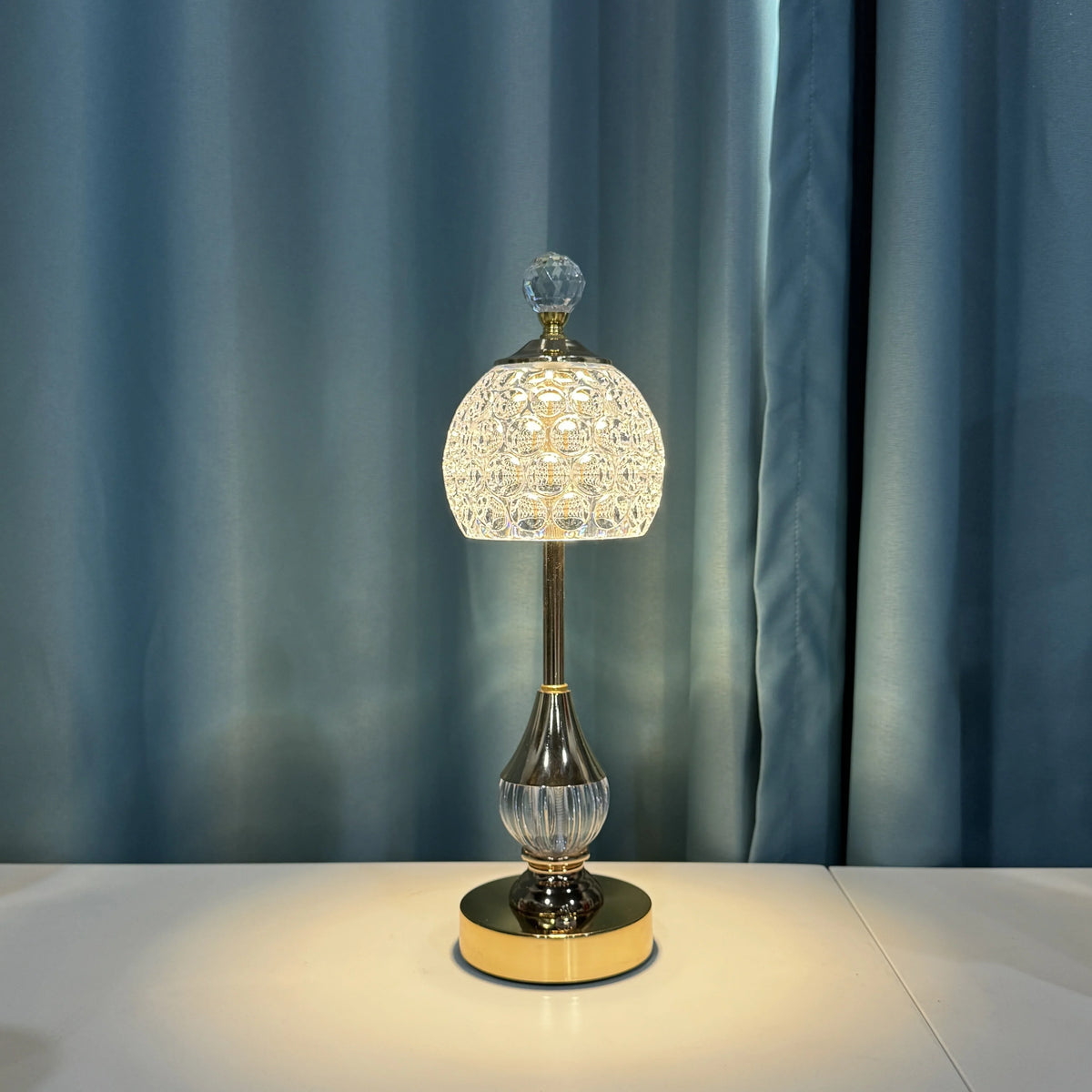 Table Lamp | Crystal-Inspired Shade & Touch Dimming