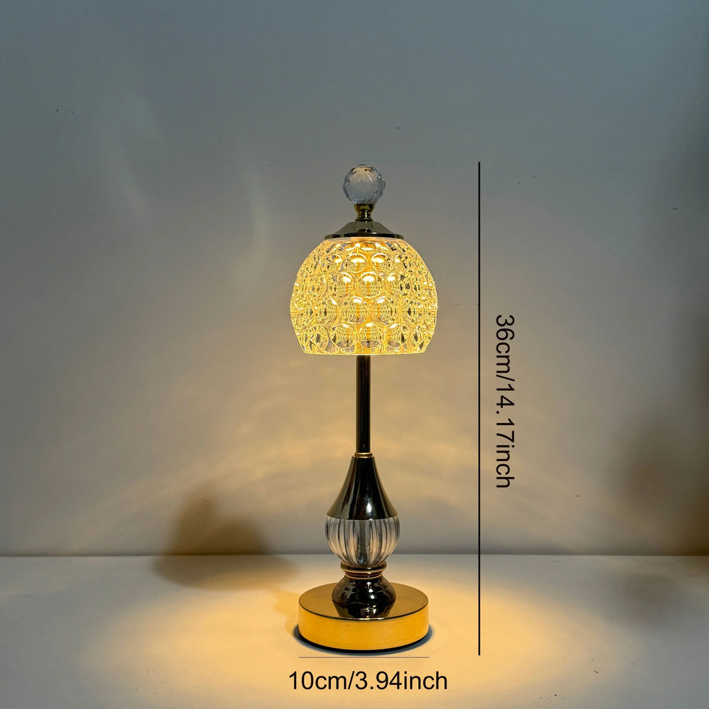 Table Lamp | Crystal-Inspired Shade & Touch Dimming