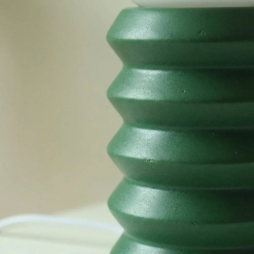 Table Lamp | Frosted Glass Shade & Solid Wood Base | Warm Ambient Light