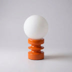Table Lamp | Frosted Glass Shade & Solid Wood Base | Warm Ambient Light
