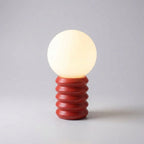 Table Lamp | Frosted Glass Shade & Solid Wood Base | Warm Ambient Light
