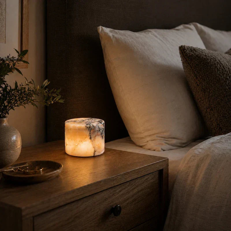 Table Lamp | Genuine Marble & Touch Control | USB Rechargeable