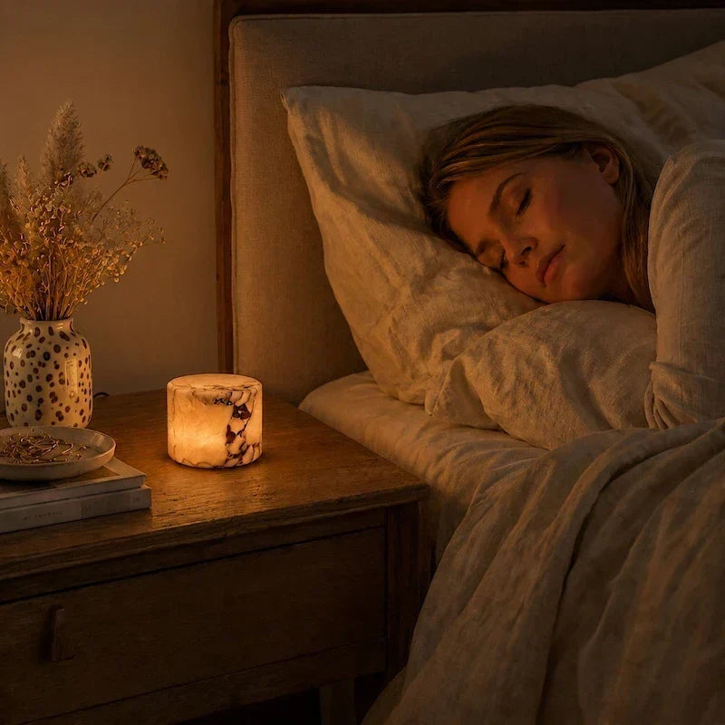Table Lamp | Genuine Marble & Touch Control | USB Rechargeable