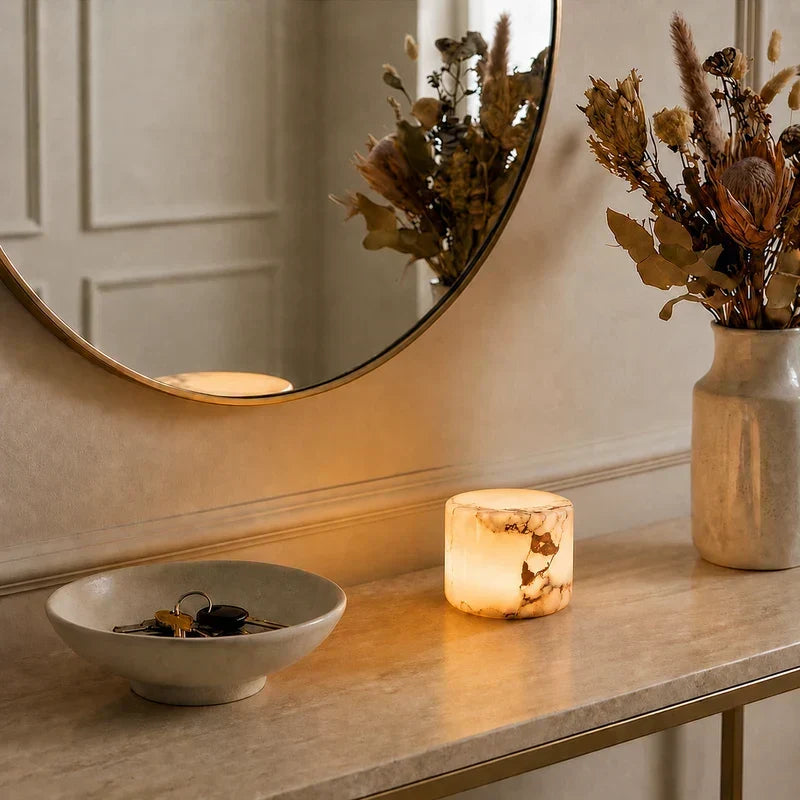 Table Lamp | Genuine Marble & Touch Control | USB Rechargeable