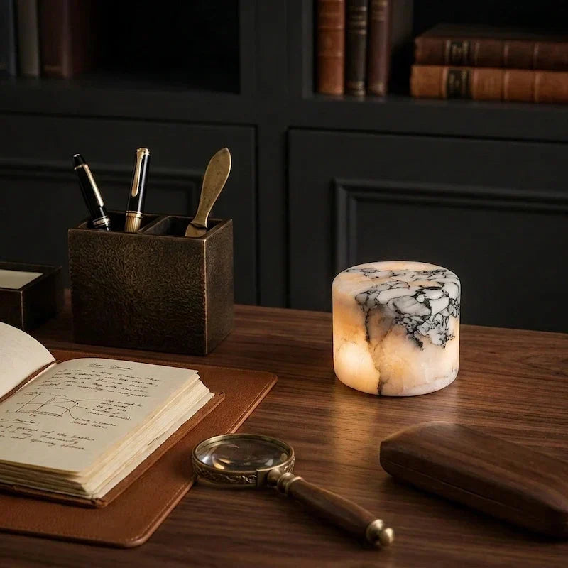 Table Lamp | Genuine Marble & Touch Control | USB Rechargeable