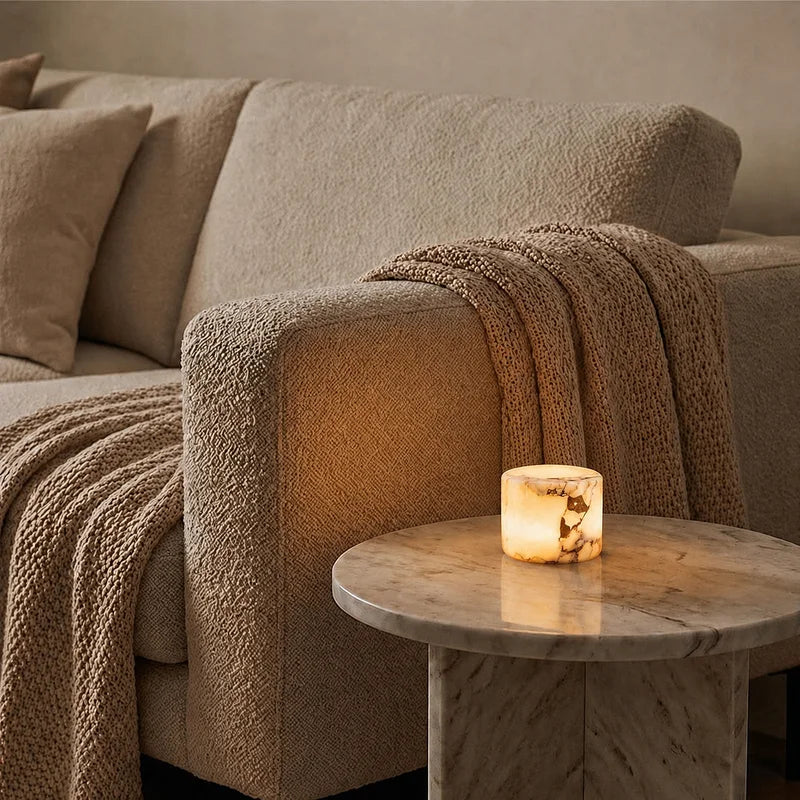 Table Lamp | Genuine Marble & Touch Control | USB Rechargeable