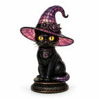 Table Lamp | Gothic Witch Cat Stained-Glass Look | 25 cm