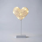 Table Lamp | Handwoven Rattan & Copper Wire, Battery-Powered