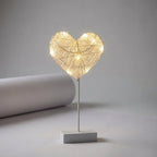 Table Lamp | Handwoven Rattan & Copper Wire, Battery-Powered