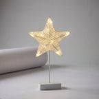 Table Lamp | Handwoven Rattan & Copper Wire, Battery-Powered