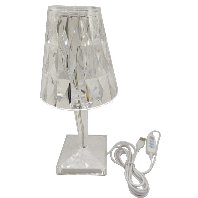 Table lamp | LED diamond crystal & USB rechargeable