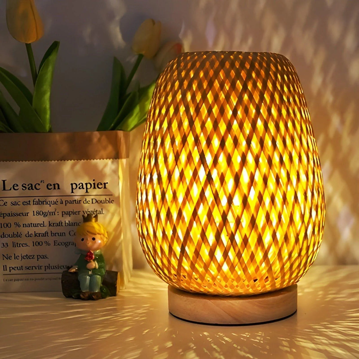 Table Lamp | Natural Bamboo USB-Powered & Energy-Efficient