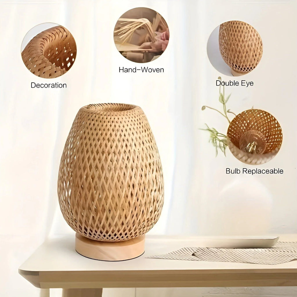 Table Lamp | Natural Bamboo USB-Powered & Energy-Efficient