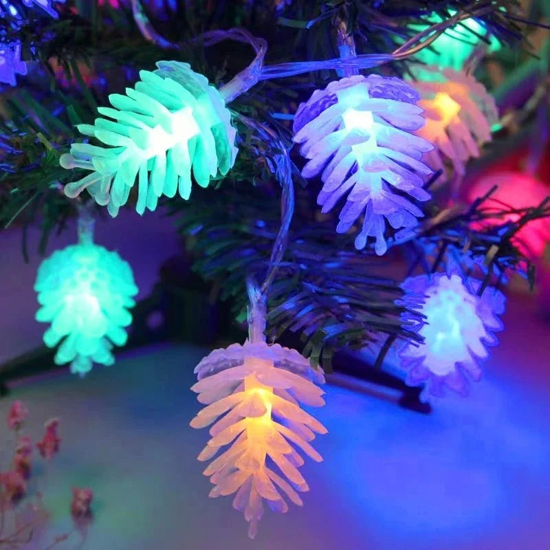 Table Lamp | Pinecone Design, Warm LED & Battery-Powered | 8 Light Modes