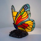 Table Lamp | Stained-Glass Style Butterfly & Energy-Saving LED | 22 x 17 cm