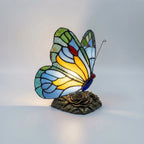 Table Lamp | Stained-Glass Style Butterfly & Energy-Saving LED | 22 x 17 cm