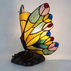 Table Lamp | Stained-Glass Style Butterfly & Energy-Saving LED | 22 x 17 cm