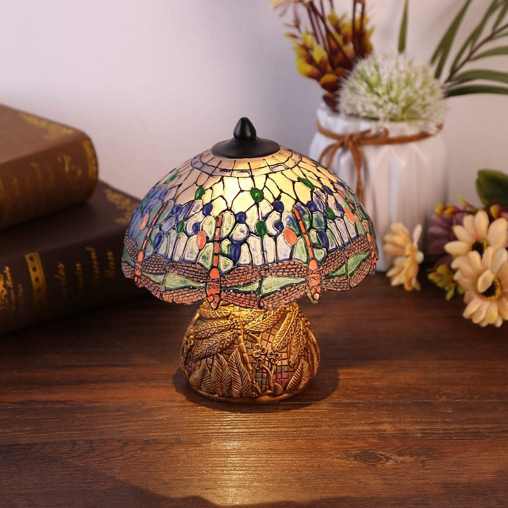 Table Lamp | Vintage Dragonfly Motif & Mood Lighting | 15 cm Height