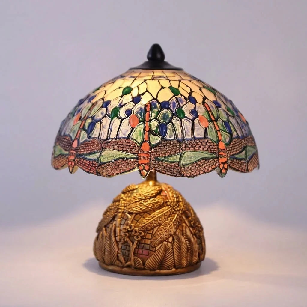 Table Lamp | Vintage Dragonfly Motif & Mood Lighting | 15 cm Height