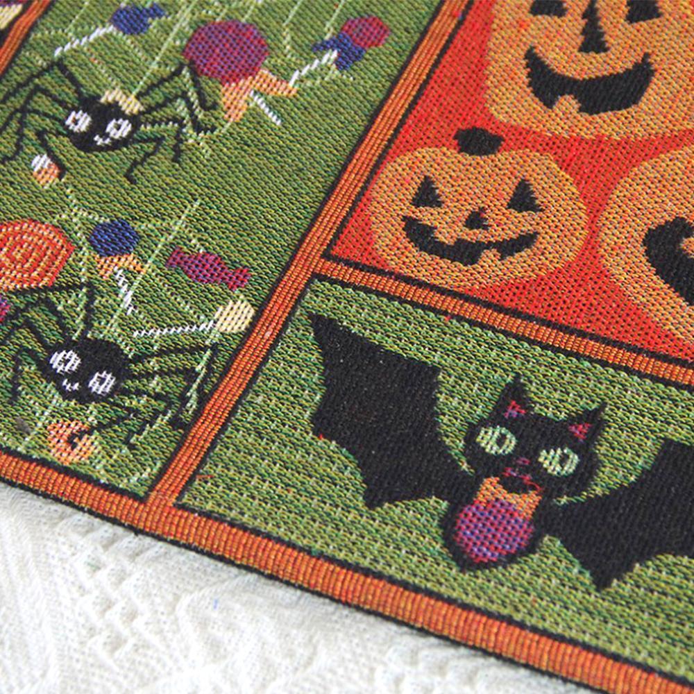 Tablecloth | Halloween Design & Durable Cotton-Blend | 33 x 180 cm