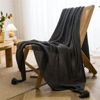 Throw Blanket | Chunky Knit Waffle & Soft Polyester-Acrylic
