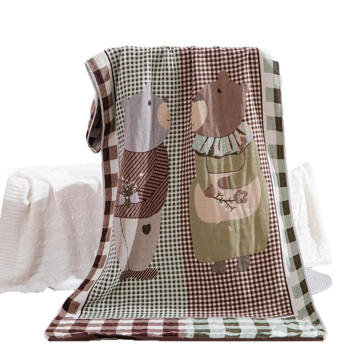 Throw Blanket | Soft & Breathable Machine-Washable Landscape Motif