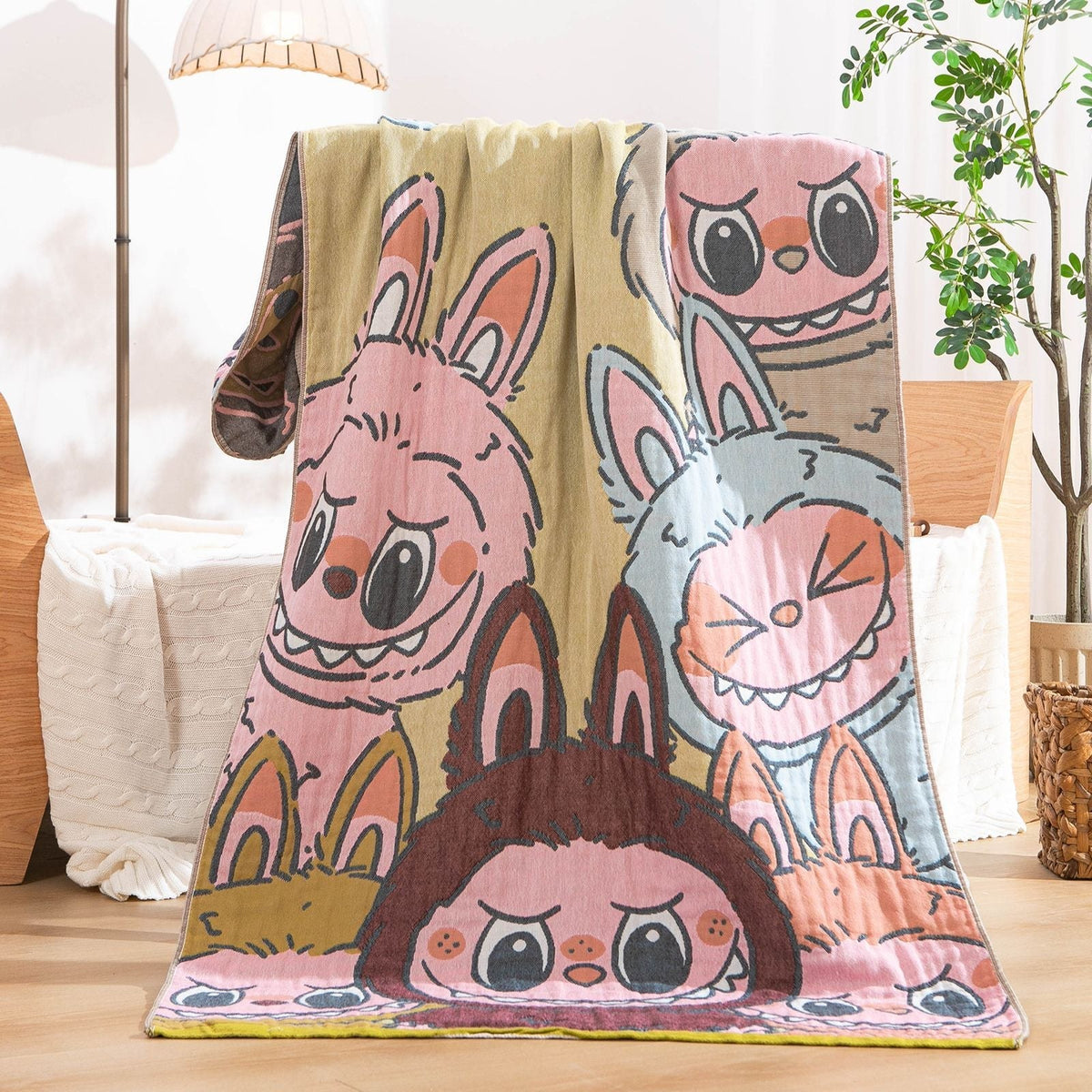 Throw Blanket | Soft & Breathable Machine-Washable Landscape Motif