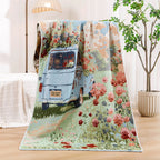 Throw Blanket | Soft & Breathable Machine-Washable Landscape Motif