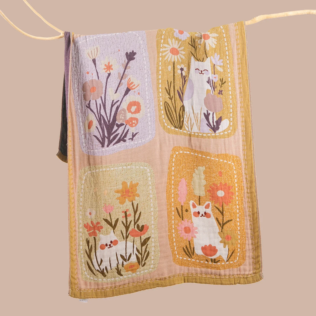 Throw Blanket | Soft & Breathable Machine-Washable Landscape Motif