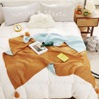 Throw Blanket | Soft & Breathable Two-Tone Weave | 130 cm