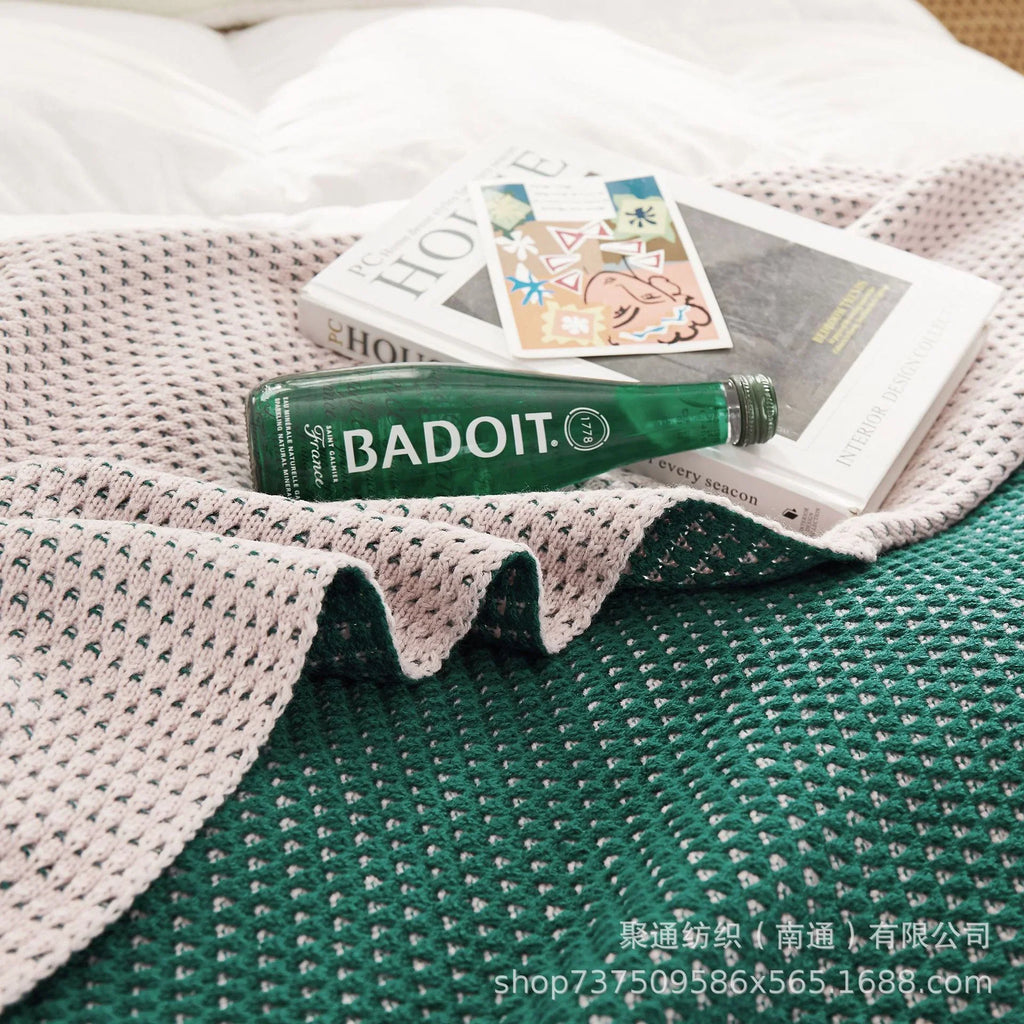 Throw Blanket | Soft & Breathable Two-Tone Weave | 130 cm