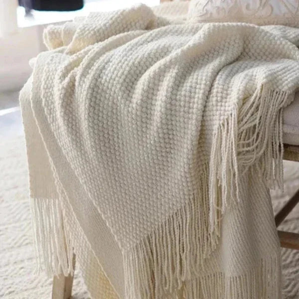 Throw Blanket | Soft & Breathable Wool | Year-Round Warmth