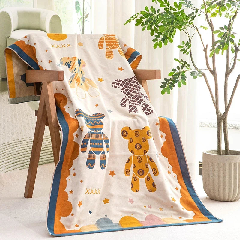 Throw Blanket | Soft & Machine-Washable Strawberry Print