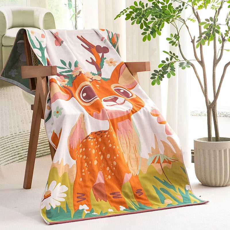Throw Blanket | Soft & Machine-Washable Strawberry Print