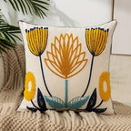Throw Pillow Cover | Floral Print & Washable Cotton-Blend | 45 x 45 cm