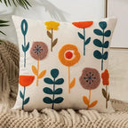 Throw Pillow Cover | Floral Print & Washable Cotton-Blend | 45 x 45 cm