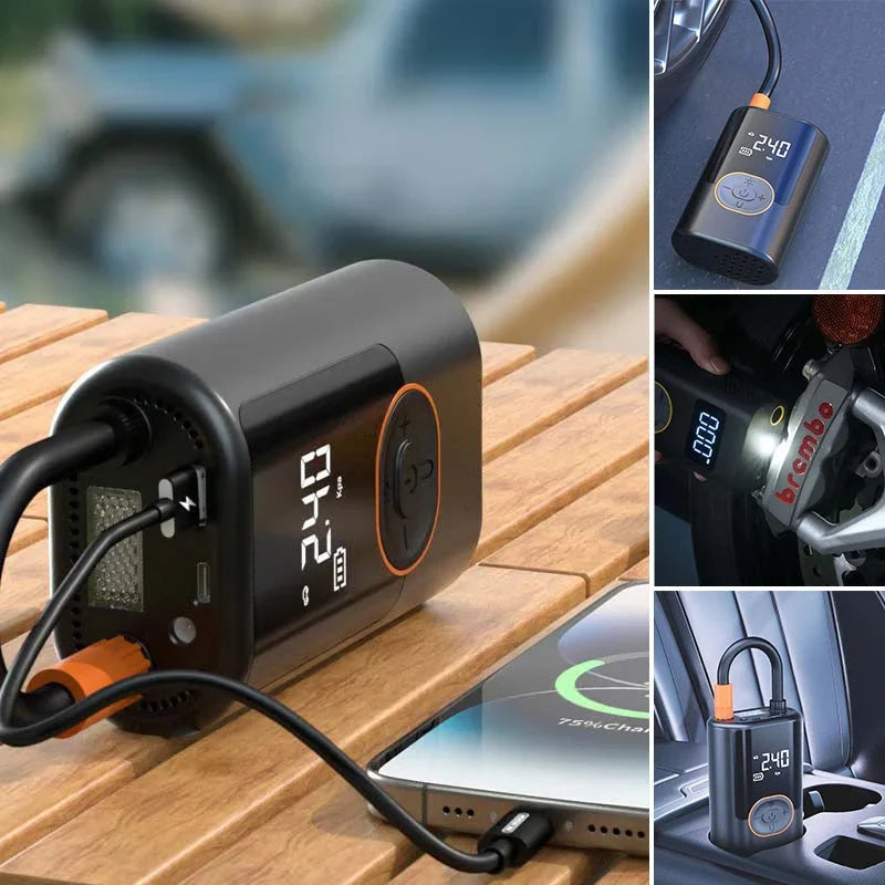 Tire Inflator | Cordless Handheld & Automatic Shut-Off