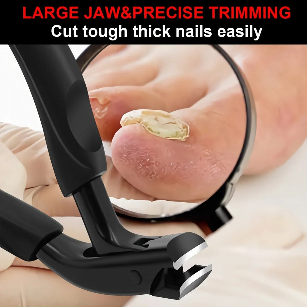 Toenail Clipper | Curved Stainless Steel Blade & Soft-Touch Handle | PU Pouch Included