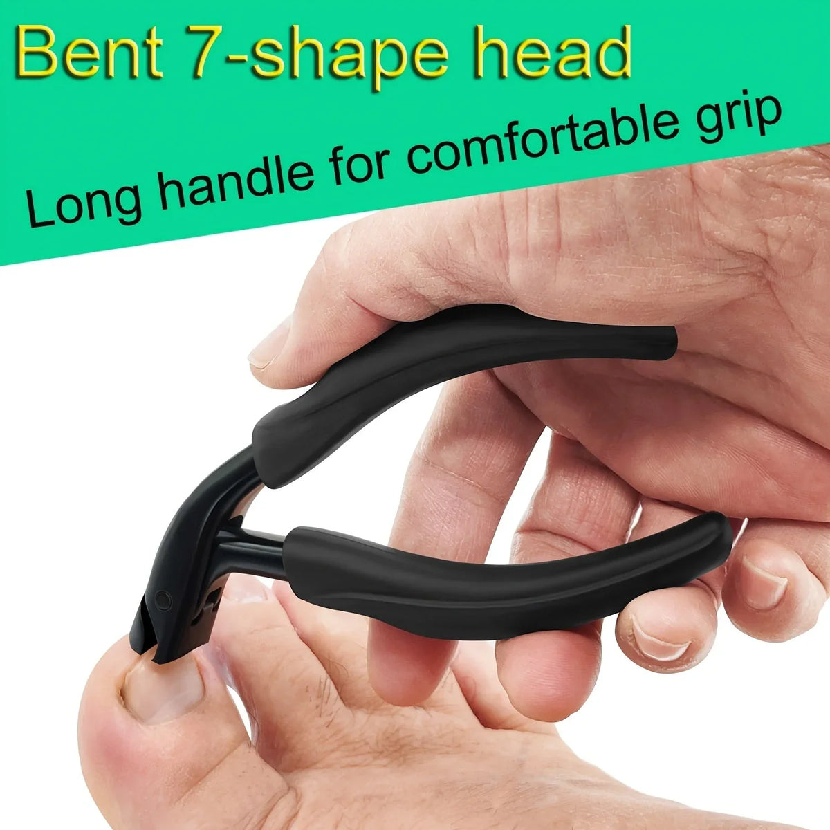 Toenail Clipper | Curved Stainless Steel Blade & Soft-Touch Handle | PU Pouch Included