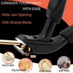 Toenail Clipper | Curved Stainless Steel Blade & Soft-Touch Handle | PU Pouch Included