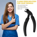 Toenail Clipper | Curved Stainless Steel Blade & Soft-Touch Handle | PU Pouch Included
