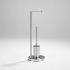 Toilet Paper Holder | Wall-Mounted Space-Saving & Hidden Brush