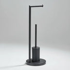 Toilet Paper Holder | Wall-Mounted Space-Saving & Hidden Brush
