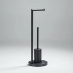 Toilet Paper Holder | Wall-Mounted Space-Saving & Hidden Brush