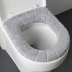 Toilet Seat Cover | Padded Plush Polyester & Elastic Universal Fit