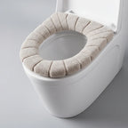 Toilet Seat Cover | Padded Plush Polyester & Elastic Universal Fit
