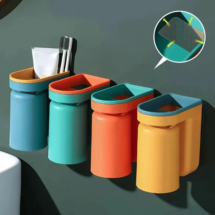 Toothbrush Wall Holder | 3M Self-Adhesive & Removable Cup
