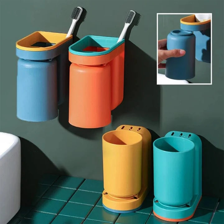 Toothbrush Wall Holder | 3M Self-Adhesive & Removable Cup